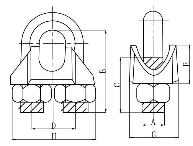 malleable wire rope clip type b 2